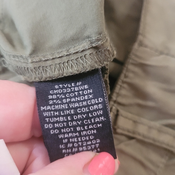 New Sanctuary Green High Rise Chino Shorts Size 24 Cotton Lightweight - Picture 5 of 5